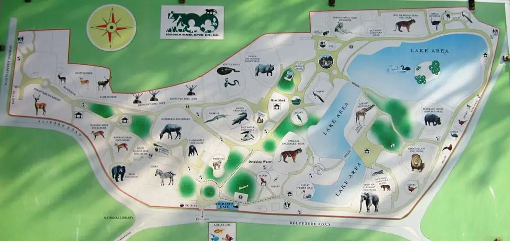 Alipore zoological garden Kolkata route map